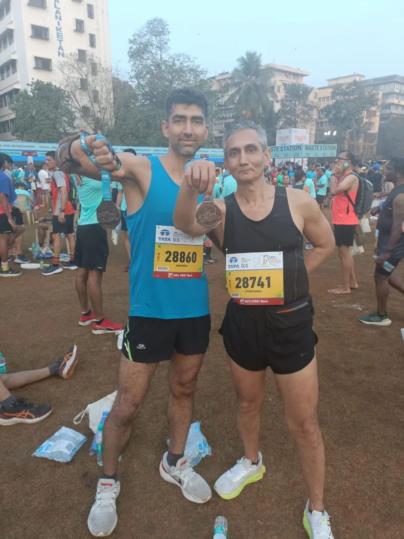 Dr. Piyush Khanna at the Tata Mumbai Marathon
